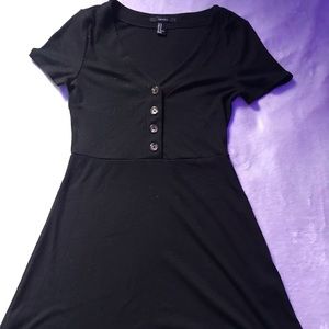 A forever 21 black button dress.